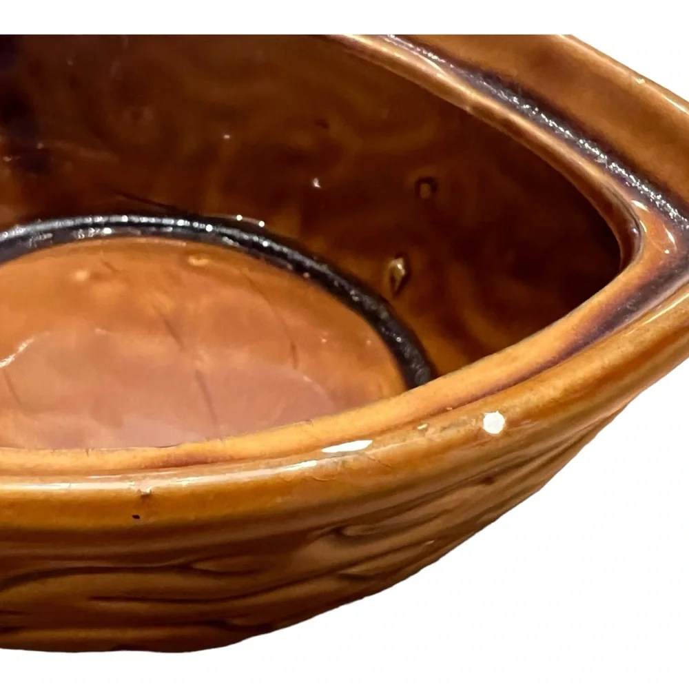 Squirrel on A Walnut VTG MCM Candy Dish Nut Dish Trinket Box R.O.C. Taiwan